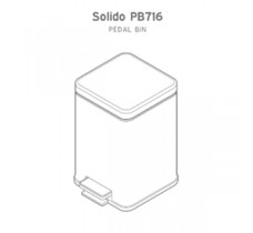 Відро для сміття з педаллю. Rixo Solido PB716B