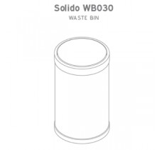 Відро для сміття з поворотною кришкою. Rixo Solido WB030B